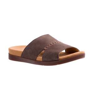 Spenco Women's Twilight Woven Slide Sandals Size 8.5 Wide Brown French Roast NIB